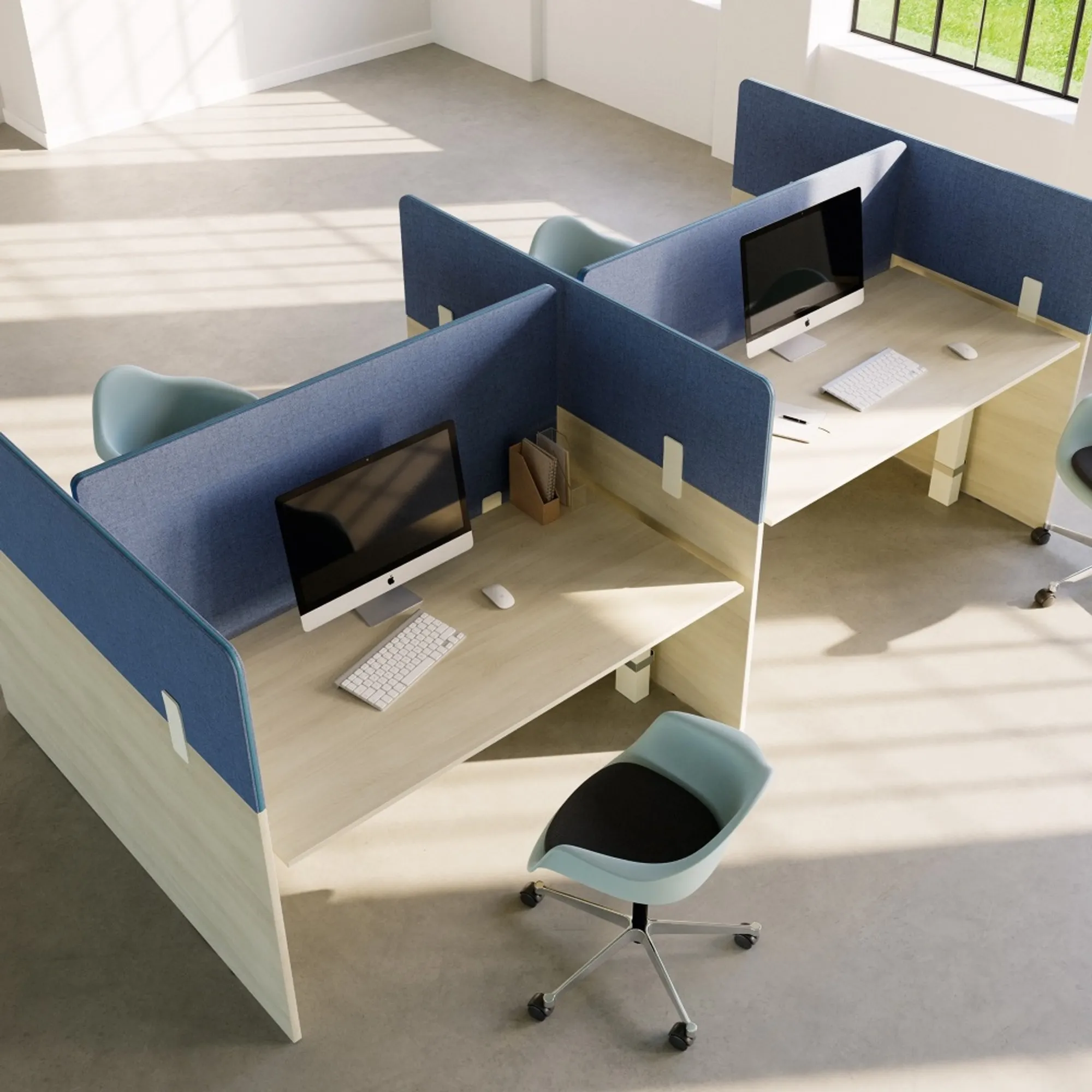 Bureau crewt_bench Multi-werkplek palmberg